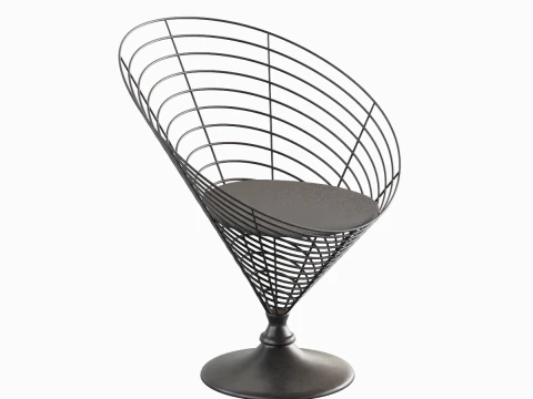 Cadeira Cone Arame 04 Modelo 3D