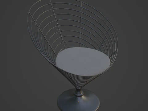 Cadeira Cone Arame 04 Modelo 3D