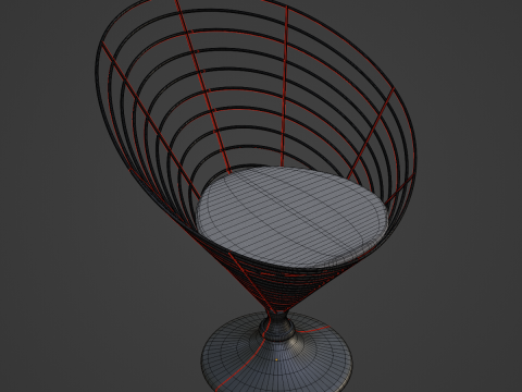 Wire Cone Chair 04 Modello 3D