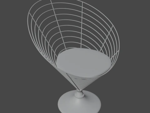 Cadeira Cone Arame 04 Modelo 3D