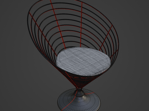 Wire Cone Chair 05 Model 3D
