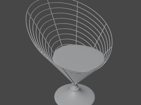 Wire Cone Chair 05 Model 3D