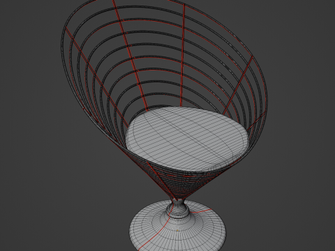 Wire Cone Chair 05 Model 3D