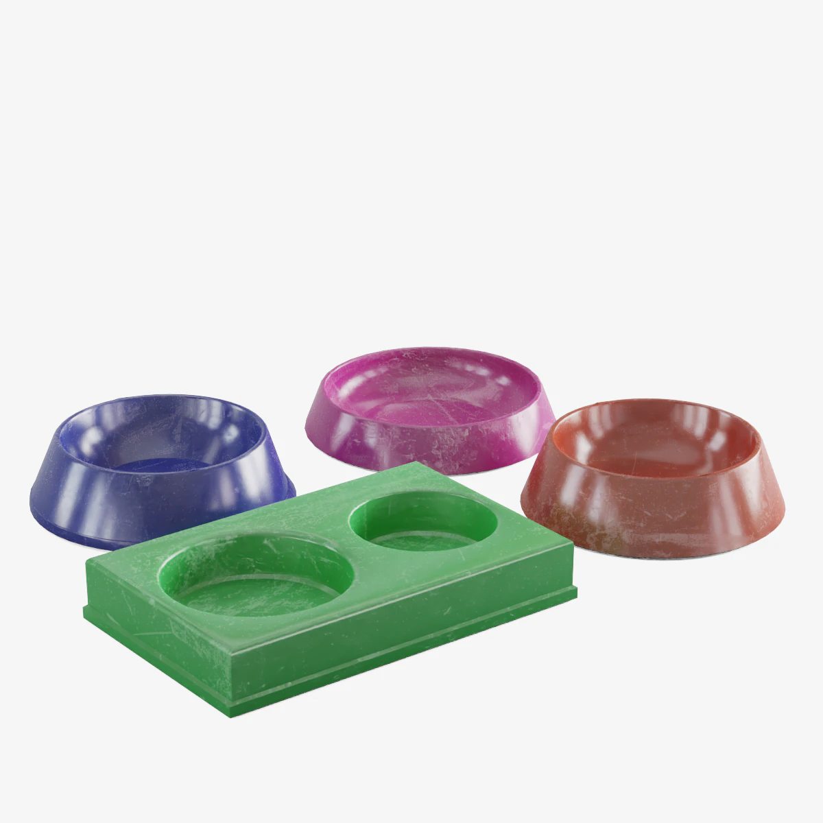 Feeder for dog and cats 3D Model .c4d .max .obj .3ds .fbx .stl .blend 