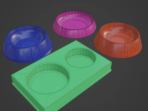Feeder for dog and cats 3D Model