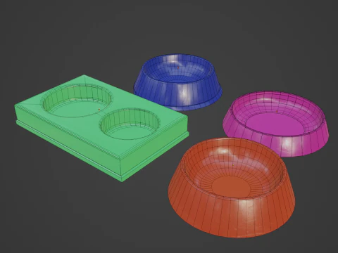 Feeder for dog and cats 3D Model
