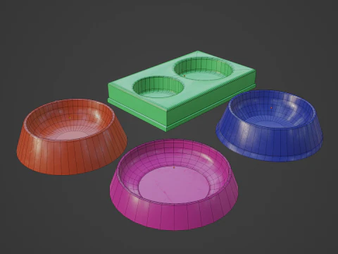Feeder for dog and cats 3D Model