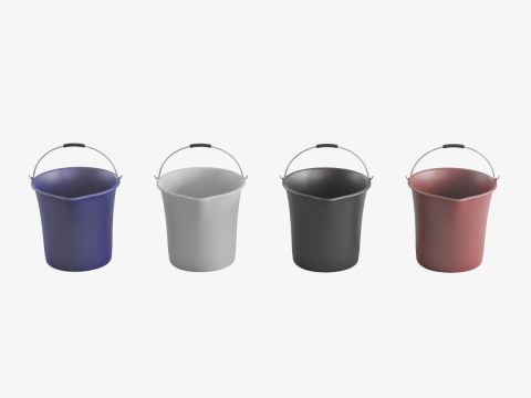 Industrial Plastic Buckets 3Dモデル