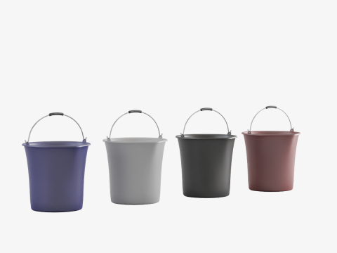 Industrial Plastic Buckets 3Dモデル