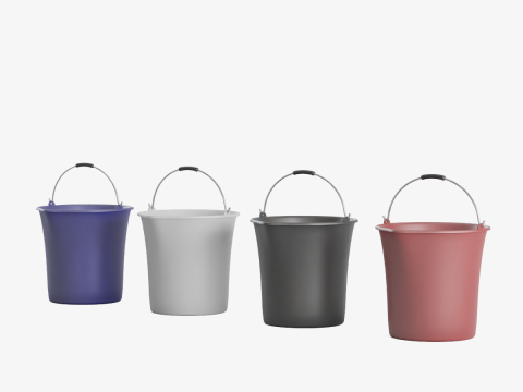 Industrial Plastic Buckets 3Dモデル