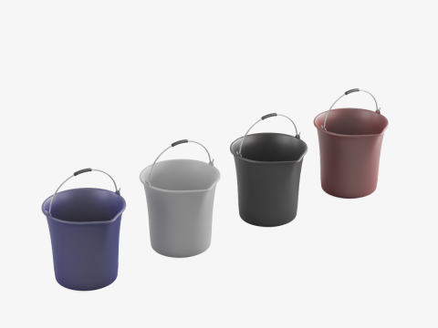 Industrial Plastic Buckets 3Dモデル