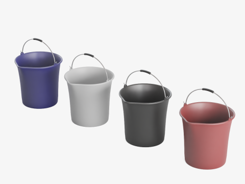 Industrial Plastic Buckets 3Dモデル