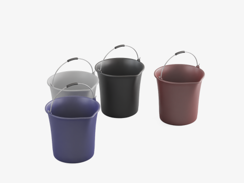 Industrial Plastic Buckets 3Dモデル