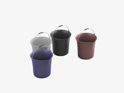Industrial Plastic Buckets 3Dモデル