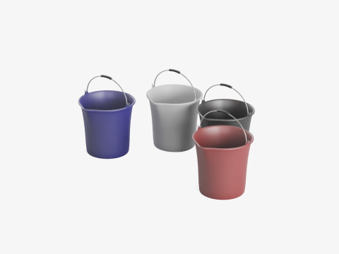Industrial Plastic Buckets 3Dモデル