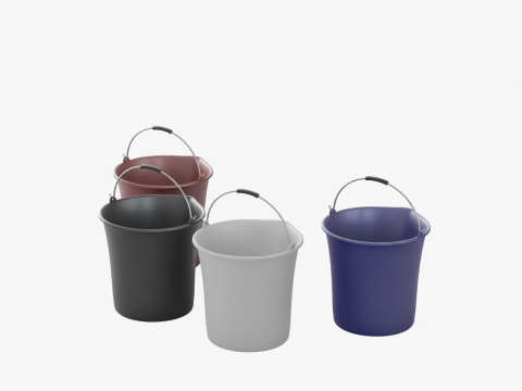 Industrial Plastic Buckets 3Dモデル