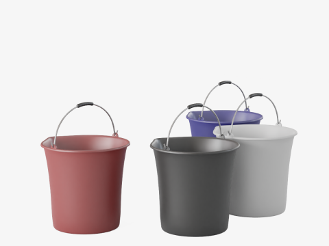 Industrial Plastic Buckets 3Dモデル