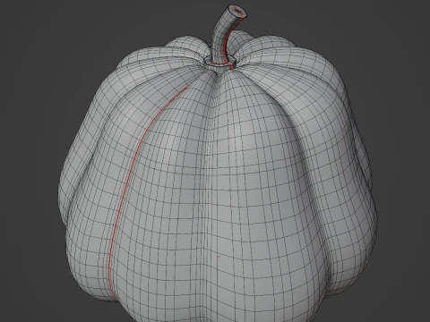 Realistic Pumpkin 3D Model