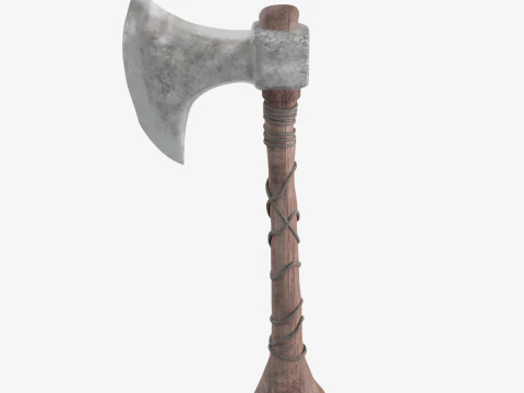 Stylized Medieval Axe 3D Model