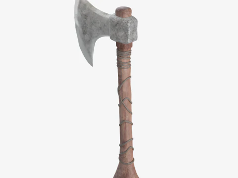 Stylized Medieval Axe 3D Model