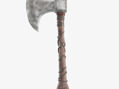 Stylized Medieval Axe 3D Model