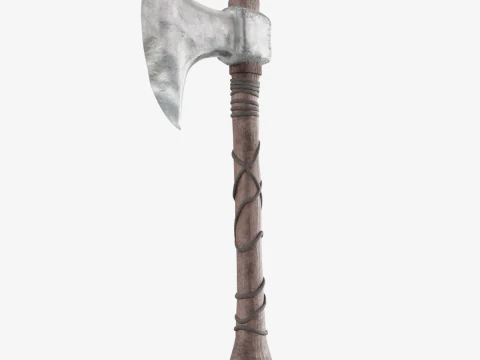 Stylized Medieval Axe 3D Model