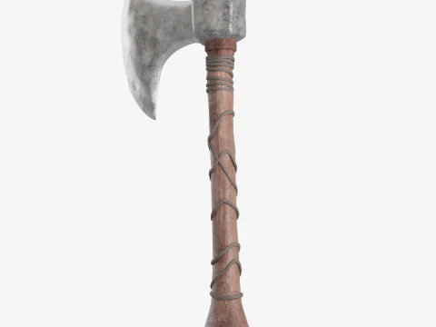 Stylized Medieval Axe 3D Model