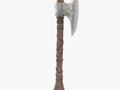 Stylized Medieval Axe 3D Model
