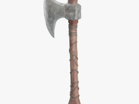 Stylized Medieval Axe 3D Model