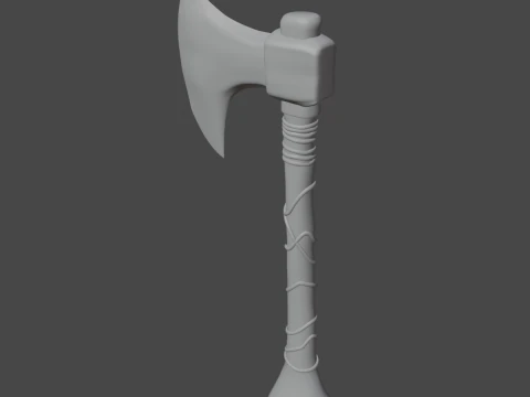 Stylized Medieval Axe 3D Model