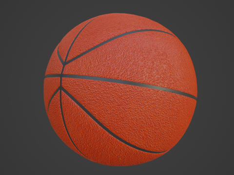 Basketball Ball 4K 02 Modello 3D