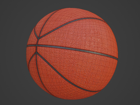 Basketball Ball 4K 02 Modello 3D