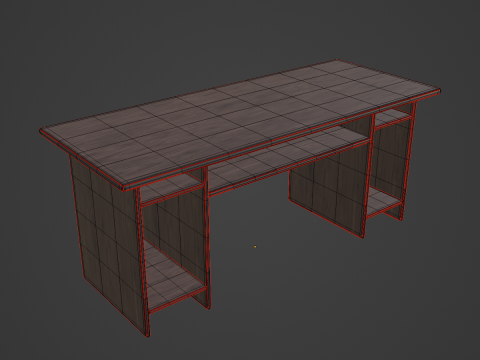 Computer Table 01 3D 模型