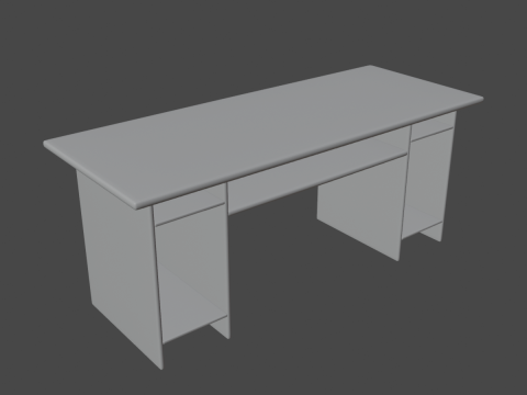 Computer Table 01 3D 模型