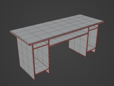 Computer Table 01 3D 模型