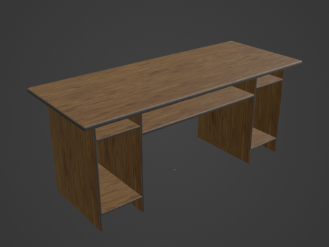 Computer Table 02 3D Model