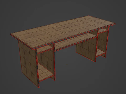 Computer Table 02 3D Model