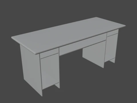 Computer Table 02 3D Model