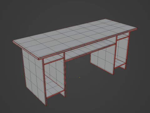 Computer Table 02 3D Model