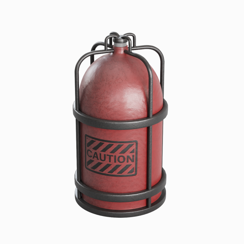 Gas Tank 02 Model 3D .c4d .max .obj .3ds .fbx .stl .blend 