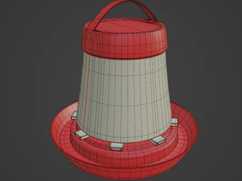 Feeder for Chickens 01 3D Model