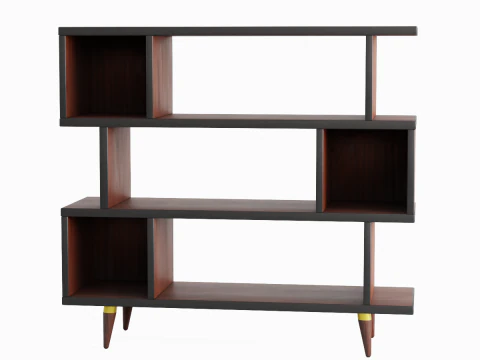 Modern Bookshelf 01 3D Model