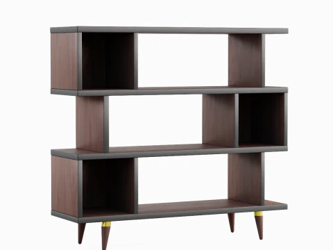 Modern Bookshelf 01 3D Model