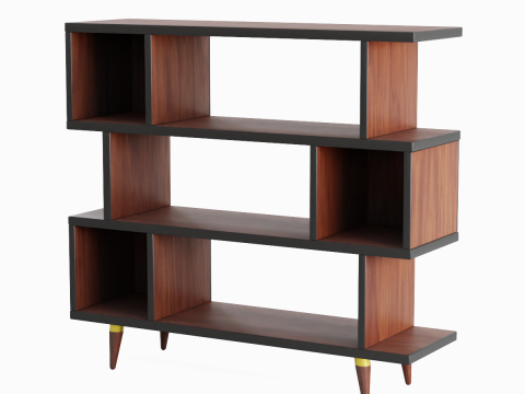 Modern Bookshelf 01 3Dモデル