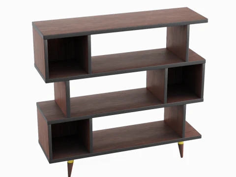 Modern Bookshelf 01 3D Model