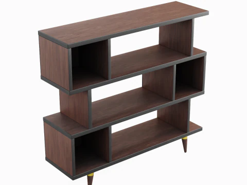Modern Bookshelf 01 3D Model