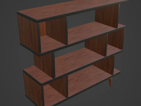 Modern Bookshelf 01 3D Model