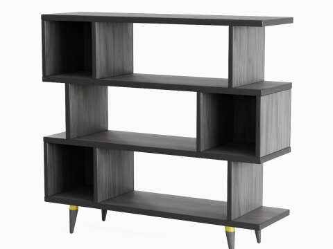 Modern Bookshelf 03 3D Model
