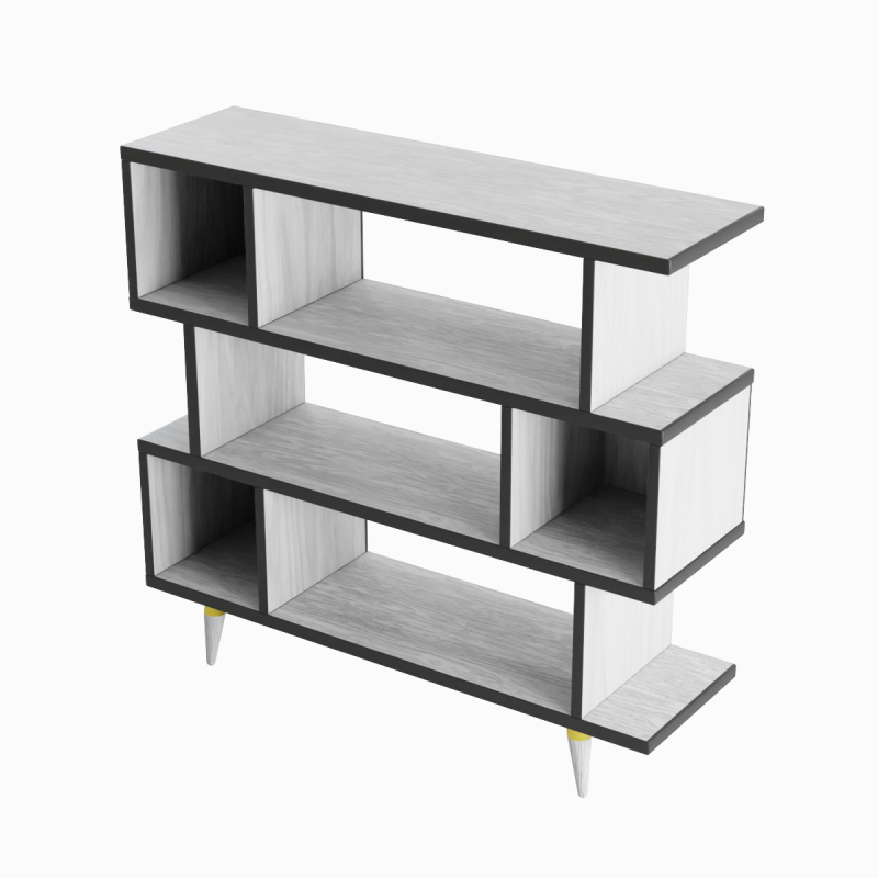 Modern Bookshelf 04 3D Model .c4d .max .obj .3ds .fbx .stl .blend