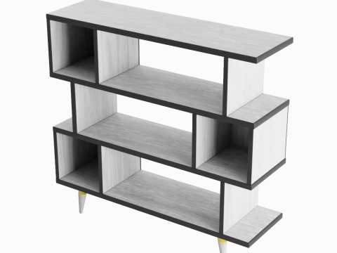 Modern Bookshelf 04 3D Model